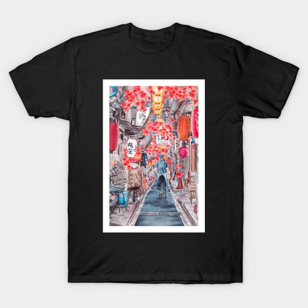 Shinjuku Alley, Tokyo T-Shirt by NorrskenArt